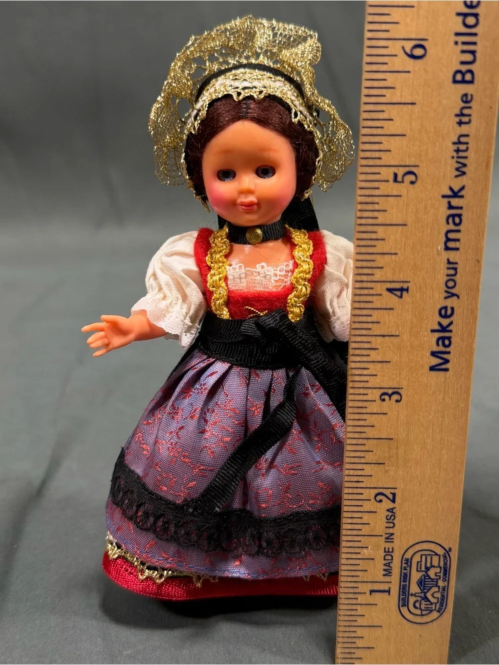 Mabo Souvenir Doll Traditional Bavarian Folk Costumed Allgau West Germany 6”